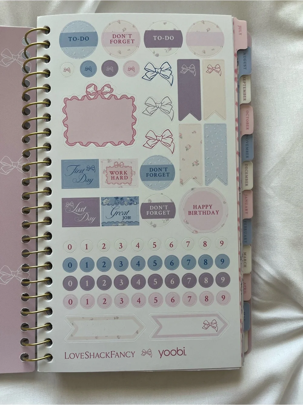 SHIPS DAILY! LoveShackFancy Target Yoobi Monthly Weekly Student Planner 5x8 Blue